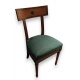 Chaise Directoire modèle curule laquée rouge