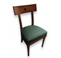 Chaise Directoire modèle curule laquée rouge