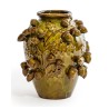 Vase \"Glands\" en céramique vert