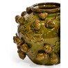 Vase \"Glands\" en céramique vert