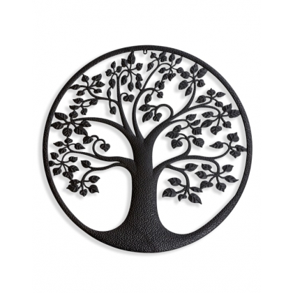 Décor mural "Arbre de vie" en tôle effet martelé