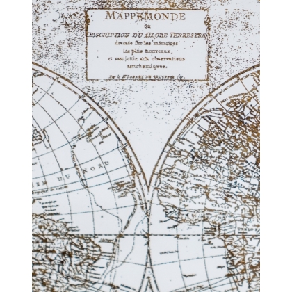 Gold-coloured ‘World Map’ serving tray
