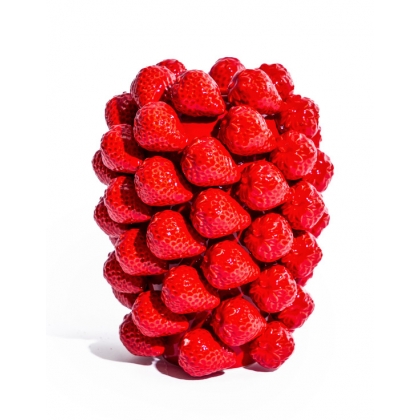 Vase \"Fraises\" en céramique
