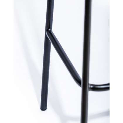 Tabouret de bar industriel cuir brun