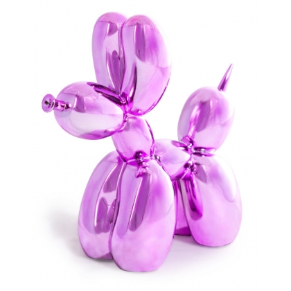 Chien-ballon rose pétant