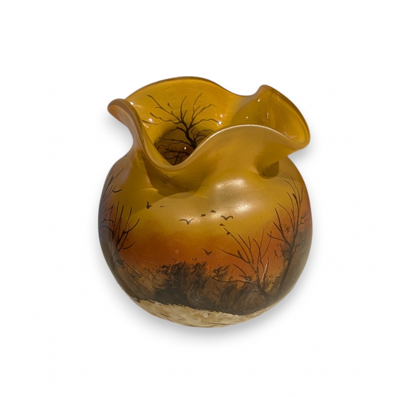 'Winter' vase by LEGRAS