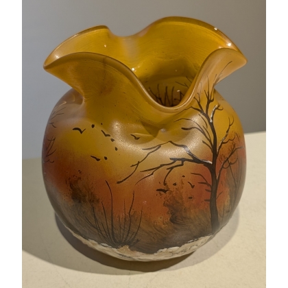 'Winter' vase by LEGRAS