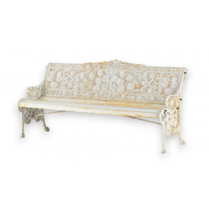 Banc de jardin en fonte et bois par C.B. DALE Co