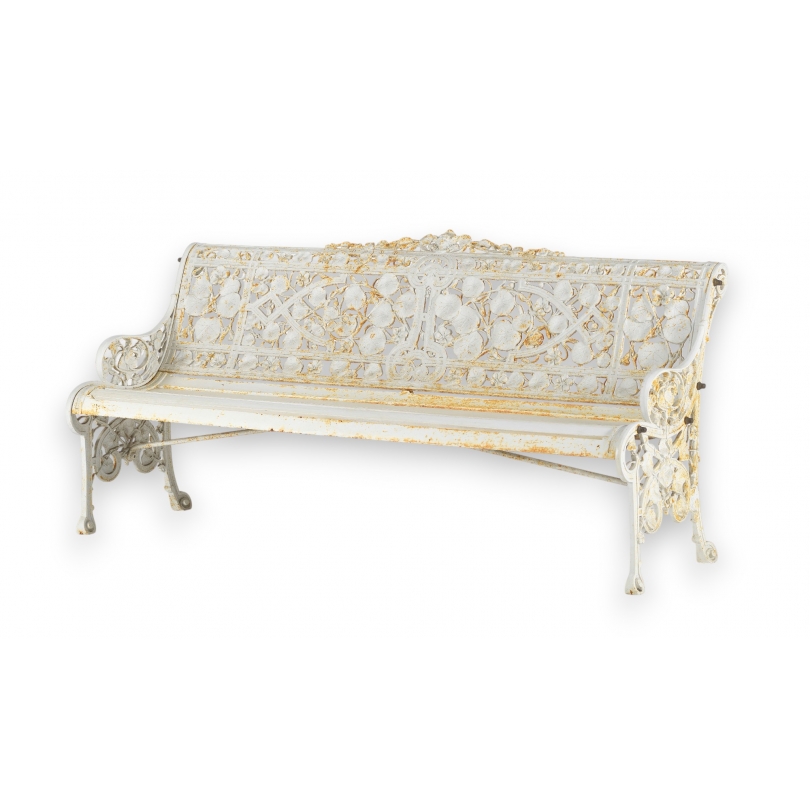 Banc de jardin en fonte et bois par C.B. DALE Co
