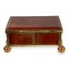 Red agate and gold-plated brass jewellery box