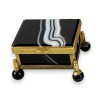 Black agate and gold-plated brass jewellery box