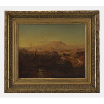 Tableau \"Paysage du sud\" signé E. DUVAL