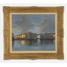Tableau \"Pont de la machine\" signé DELAPIERRE