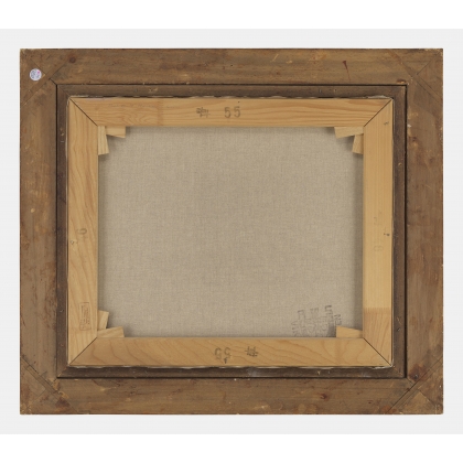 Tableau \"Pont de la machine\" signé DELAPIERRE