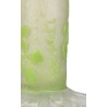 Vase tube "Feuillage vert" signé GALLÉ