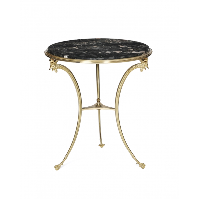 Guéridon style Empire en bronze doré
