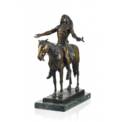 Bronze polychrome \"Appeal to the Great Spirit\"