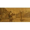 Panneau "Le château de Chillon" signé ROSEANAU
