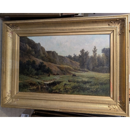 Tableau \"Paysage\" signé E. BEERNAERT