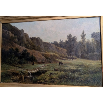 Tableau \"Paysage\" signé E. BEERNAERT