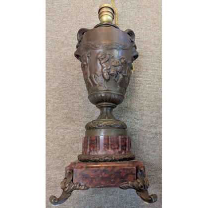  Lampe Louis XVI en bronze d'après CLODION sur  Moinat SA  - Antiquités décoration