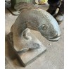Goulot de fontaine Poisson en bronze