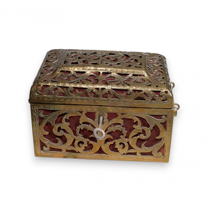 Openwork brass box