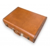 Valise en cuir brun