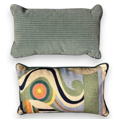 Coussin en tissus Ethnique vert