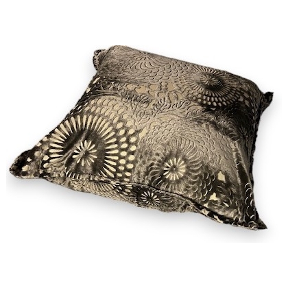 Coussin en velours gris