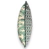 Green ethnic-print cushion