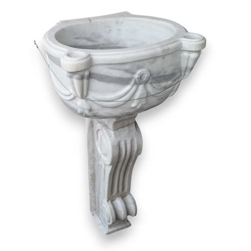 White marble washbasin
