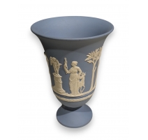 Vase en porcelaine bleue Wedgewood