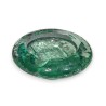Green glass ashtray