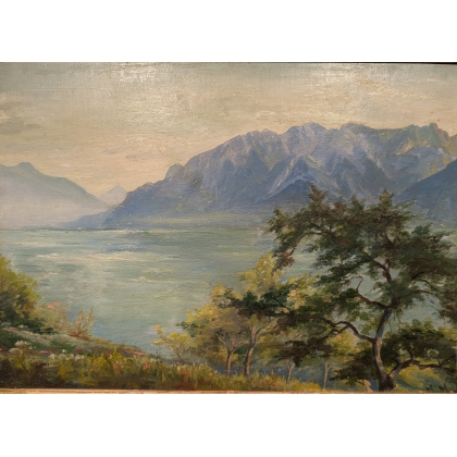 Tableau \"Le Gramont\" signé MM