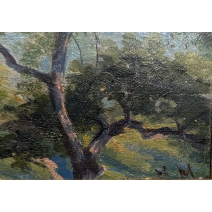 Tableau \"Le Gramont\" signé MM