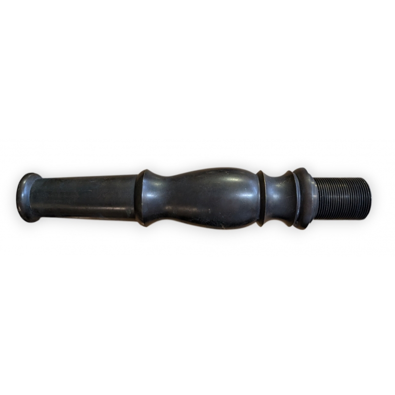 Straight, weathered fountain spout