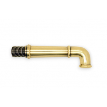 Polished angled fountain spout