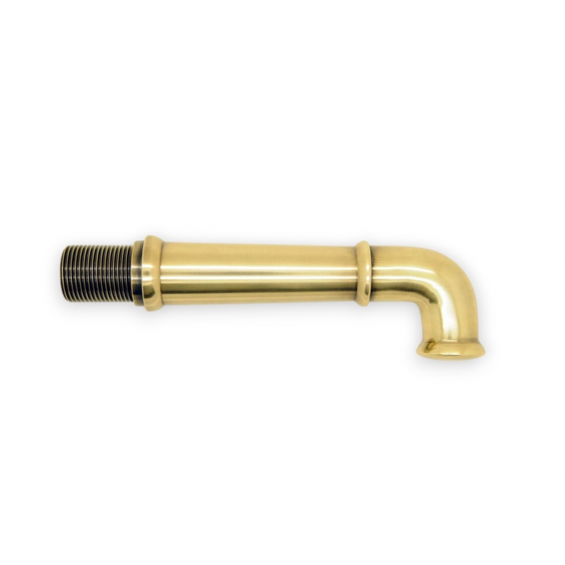 Polished angled fountain spout