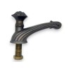 Patinated bronze fountain tap