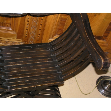 Dagobert Renaissance Curule Armchair at  Moinat SA  - Antiques and interior design