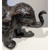 Bronze cloisonné Kannon sur un éléphant
