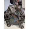 Bronze cloisonné Kannon sur un éléphant
