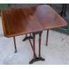 Side table with folding leaves, in inlaid mahogany