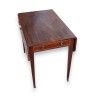 Mahogany side table with drop-down leaves and 1 drawer