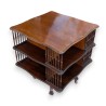 Rotating mahogany bookcase