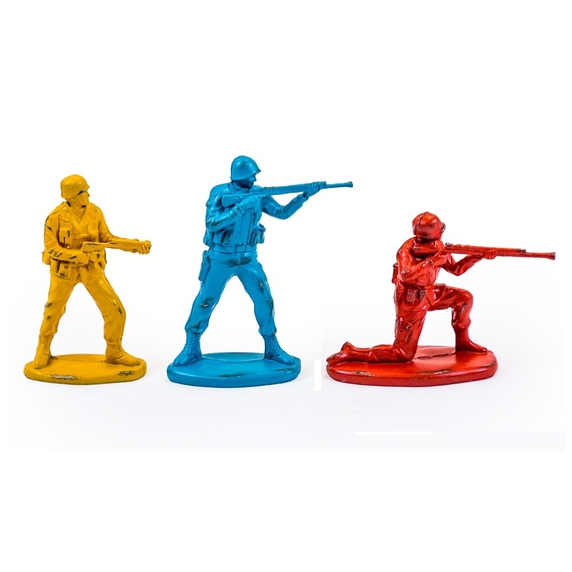 Set de 3 soldats en résine