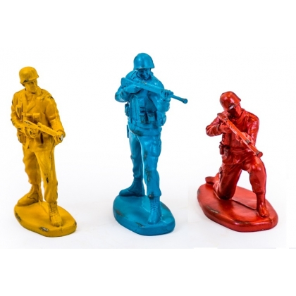 Set de 3 soldats en résine