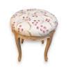 Tabouret rond style Louis XV en hêtre sculpté