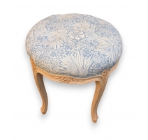 Tabouret rond style Louis XV en hêtre sculpté